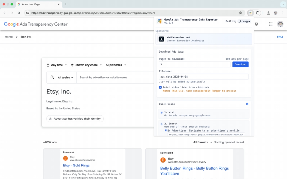 Google Ads Transparency